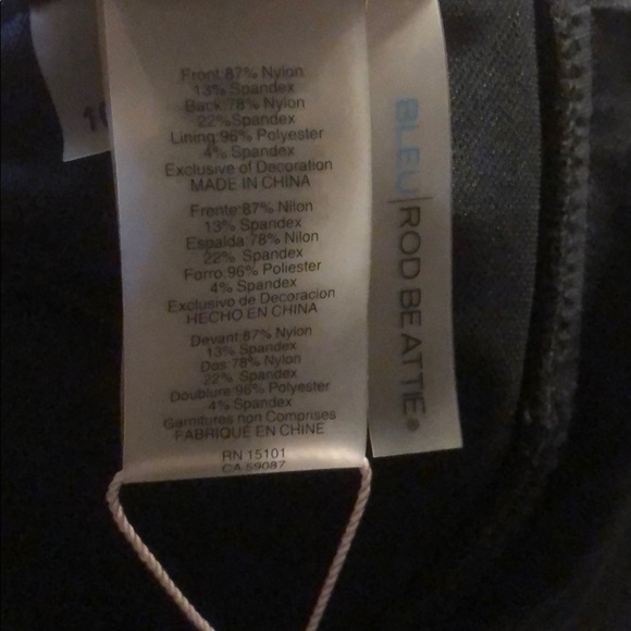 BLEU Rod Beattie Smocked Halter Tankini Swim Top - Picture 5 of 6